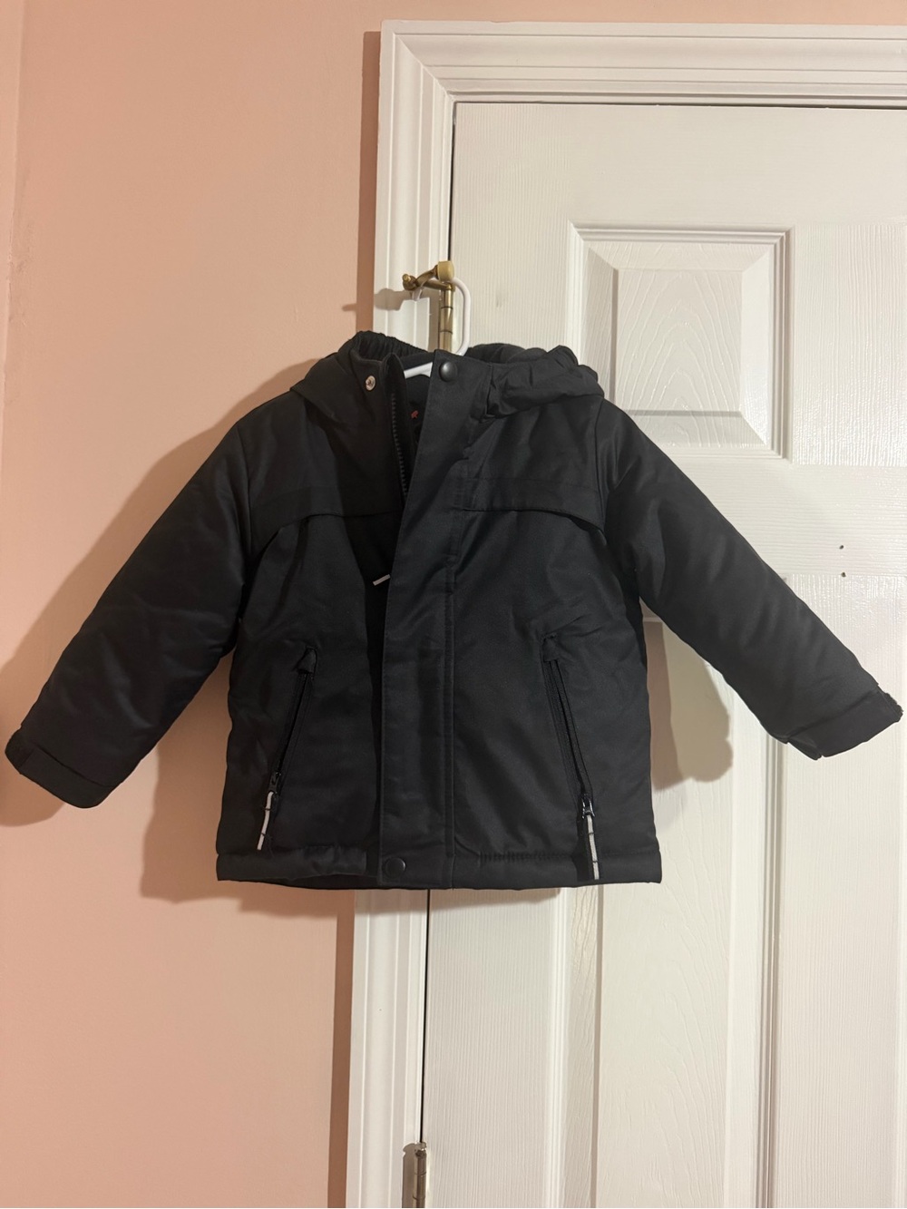 Cat & Jack Black Hooded Puffer Coat